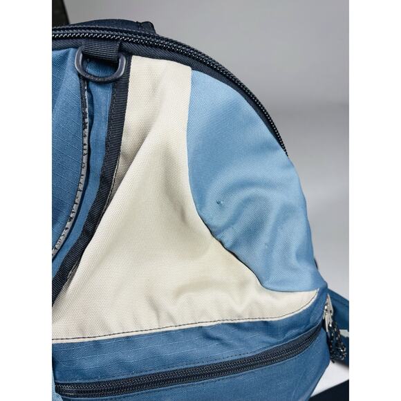 Vintage L.L. Bean Sling Backpack Blue Beige Crossbody Daypack Adjustable Strap main image 8